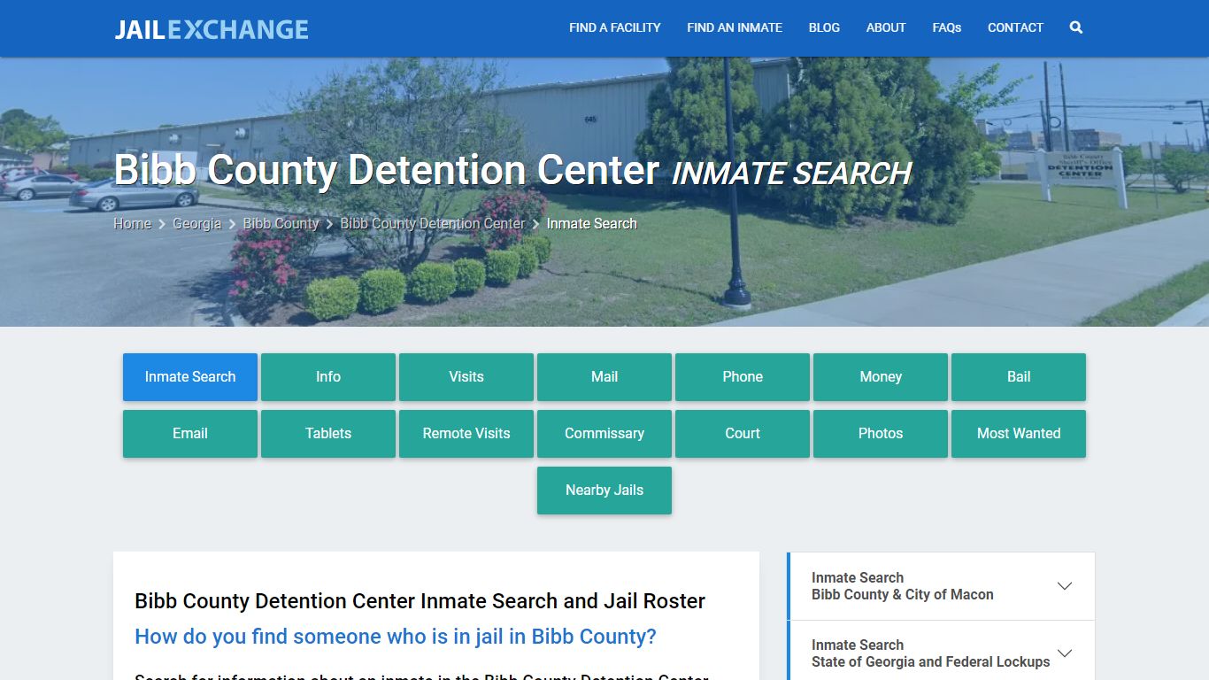 Bibb County Detention Center Inmate Search - Jail Exchange